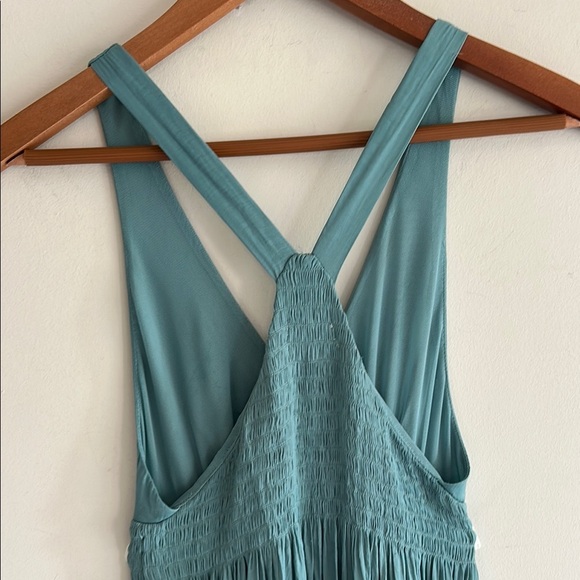 Urban Outfitters Teal Green Strapless Empire Midi Dress Women's XS - Picture 11 of 16